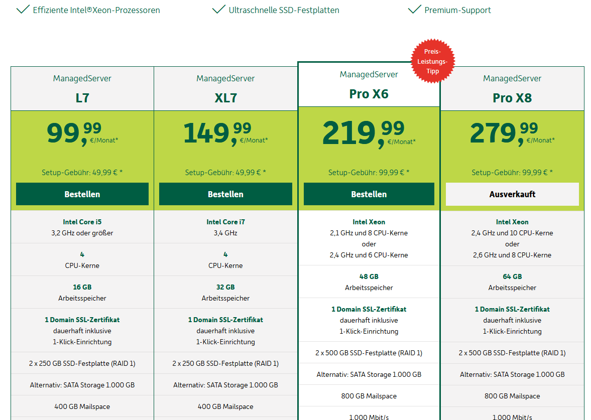 domainfactory Server domainfactory mananged server preise kosten